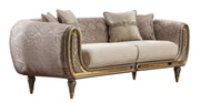 Lima 3-pieces (Sofa & Loveseat & Chair) Livingroom Set Cream in Cream - 101-LIM-CREAM-321