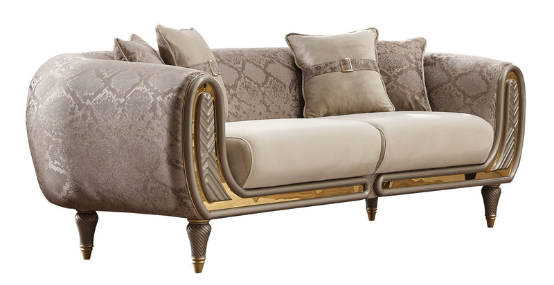 Lima 3-pieces (Sofa & Loveseat & Chair) Livingroom Set Cream in Cream - 101-LIM-CREAM-321