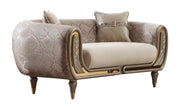 Lima 3-pieces (Sofa & Loveseat & Chair) Livingroom Set Cream in Cream - 101-LIM-CREAM-321