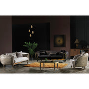 Lima 70 in. Loveseat in Black - Gate FurnitureLoveseat