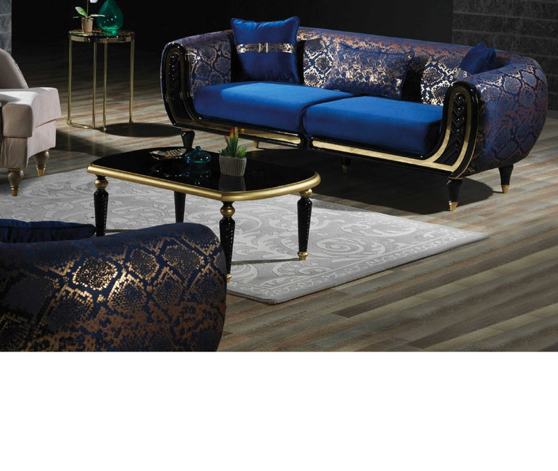Lima Blue Living Room Set - Gate FurnitureLiving Room Set