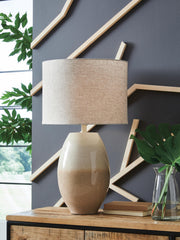 Linas Cream/Beige Table Lamp - L207594