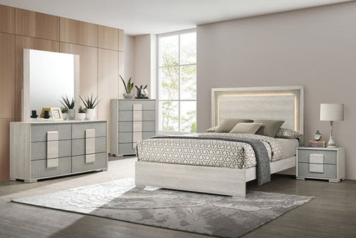 Lincolt White Wash/Stone Gray Dressser - FM7201WH-D