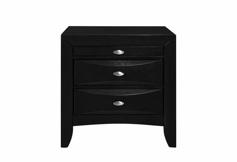 Linda Black Nightstand - LINDA(FD0011B)-BL-NS (M)