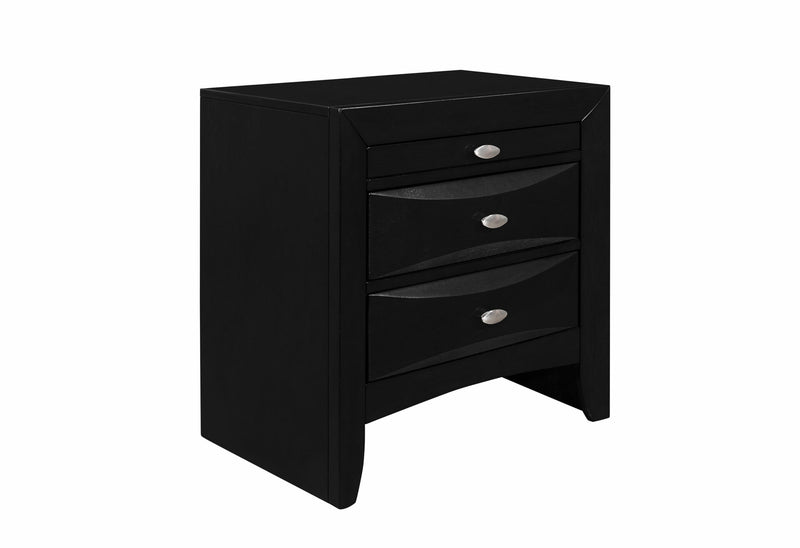 Linda Black Nightstand - LINDA(FD0011B)-BL-NS (M)