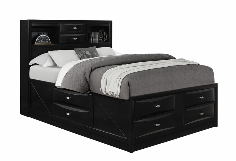 Linda Black Queen Bed - LINDA-BL-QB (M)