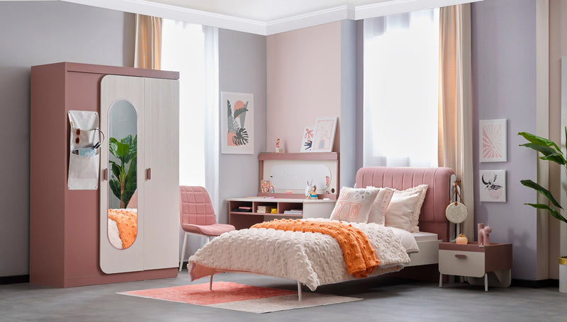 Linda Kids Room Set (Twin Bed &  Study Desk &  Nightstand) - 145-LIN-SET