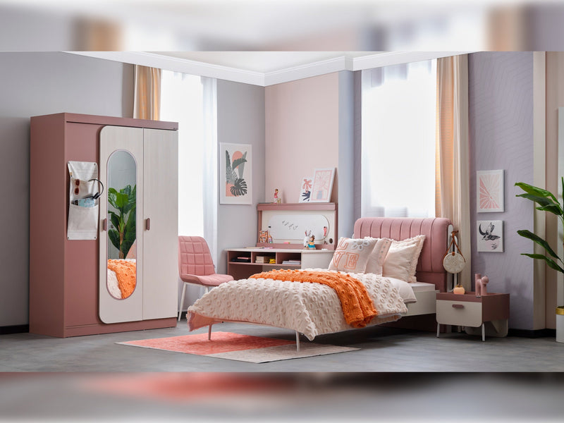 Linda Kids Room Set (Twin Bed &  Study Desk &  Nightstand) - 145-LIN-SET