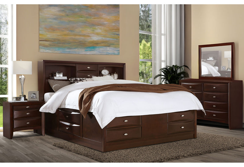 Linda Merlot Full Bed Group - LINDA-M-FBG