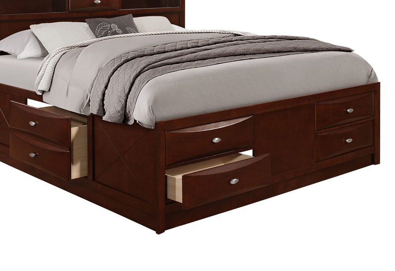 Linda Merlot Full Bed Group - LINDA-M-FBG