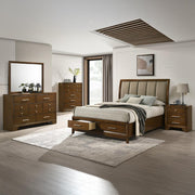 Linden - Dark Oak Full Bed, Dresser, Mirror, Nightstand - B325-FDMN