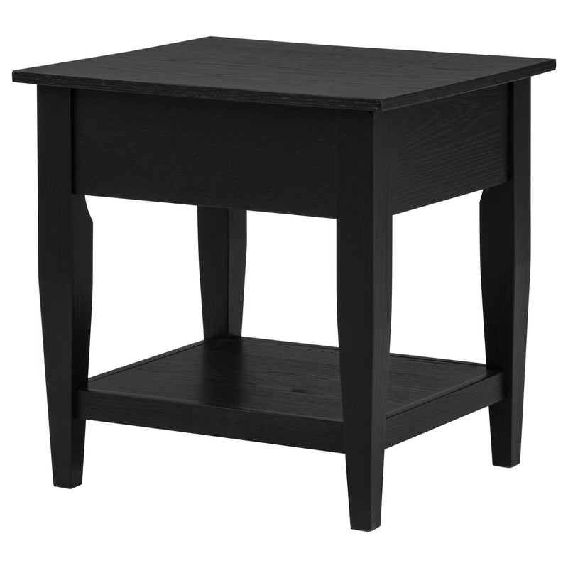 Lindenton 1-drawer Wood Occasional Side End Table Black - 722727