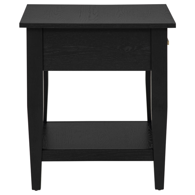Lindenton 1-drawer Wood Occasional Side End Table Black - 722727