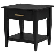 Lindenton 1-drawer Wood Occasional Side End Table Black - 722727