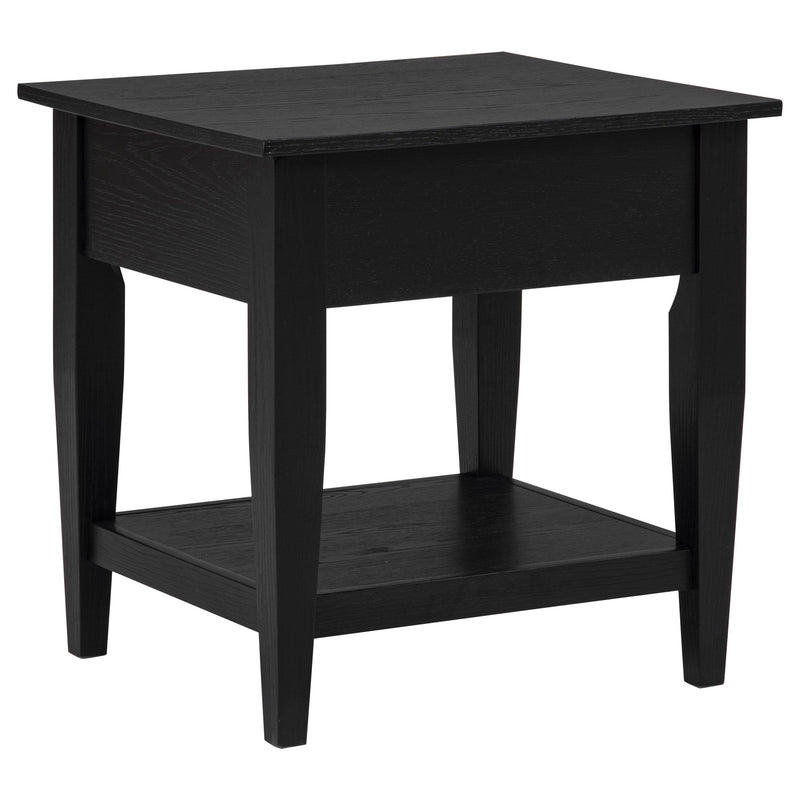 Lindenton 1-drawer Wood Occasional Side End Table Black - 722727