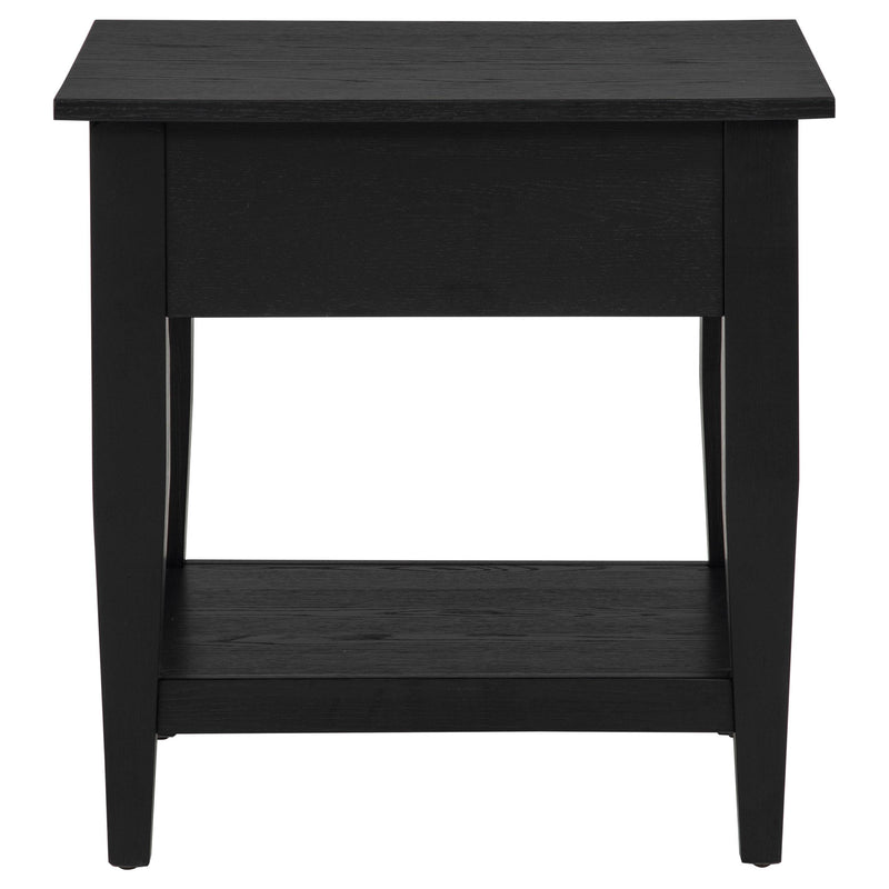Lindenton 1-drawer Wood Occasional Side End Table Black - 722727