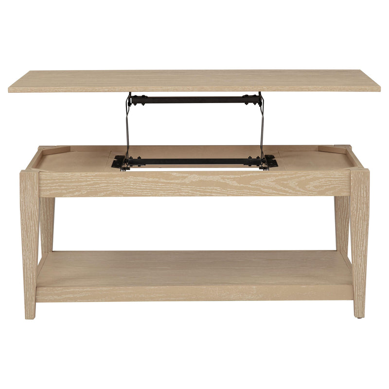 Lindenton 3-piece Wood Lift-Top Coffee and End Table Set Blonde - 722758-S3