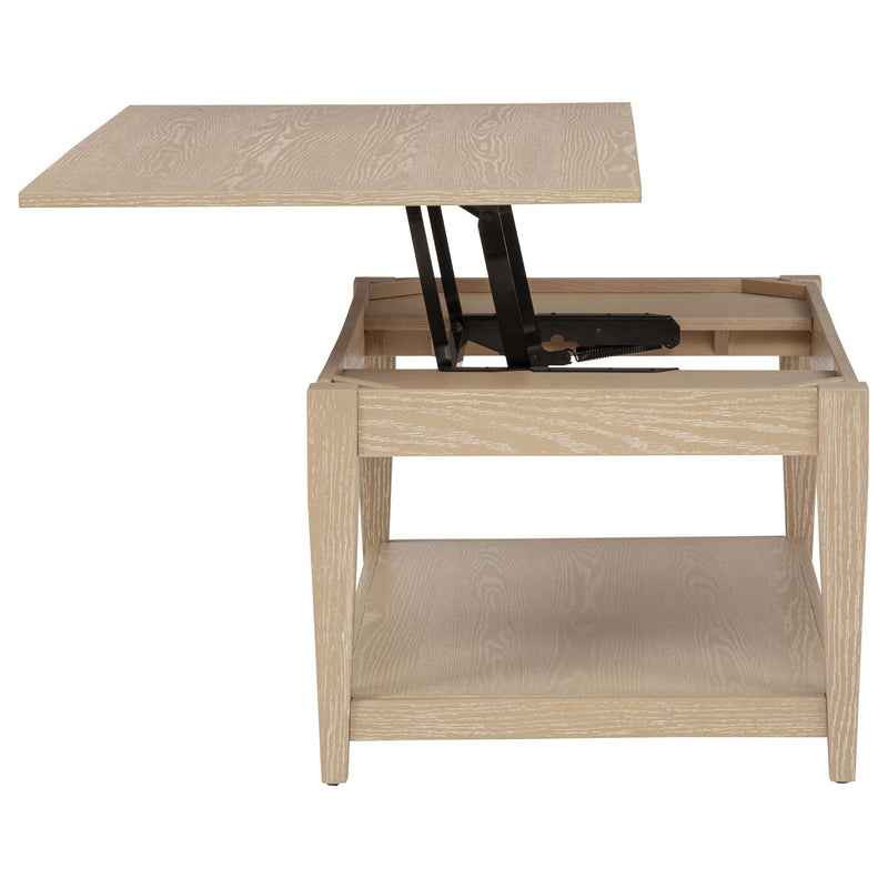 Lindenton 3-piece Wood Lift-Top Coffee and End Table Set Blonde - 722758-S3