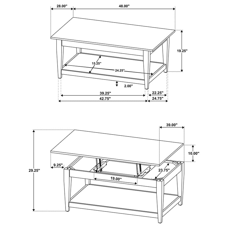 Lindenton Lift-Top Occasional Cocktail Coffee Table Blonde - 722758