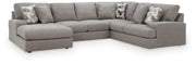 Lindon Smoke 3-Piece Sectional with Chaise - 84704S3