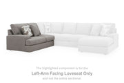 Lindon Smoke Left-Arm Facing Loveseat - 8470455