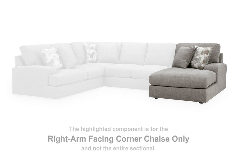 Lindon Smoke Right-Arm Facing Corner Chaise - 8470417