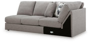 Lindon Smoke Right-Arm Facing Loveseat with Wedge - 8470426