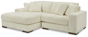 Lindyn 2-Piece Sectional with Ottoman in Ivory - PKG014502