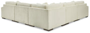 Lindyn 5-Piece Sectional with Ottoman in Ivory - PKG014506