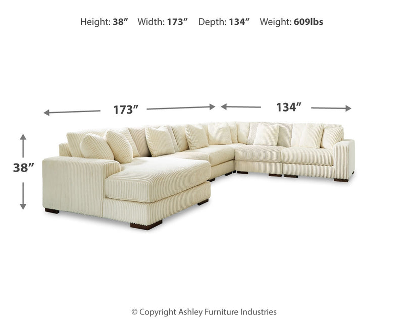 Lindyn Ivory 6-Piece Sectional with Ottoman from Ashley - Luna Furniture