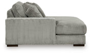 Lindyn Fog 3-Piece Sectional with Double Chaise - 21105S18