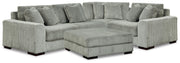 Lindyn Fog 4-Piece Sectional and Ottoman - 21105U7