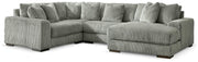 Lindyn Fog 4-Piece Sectional with Chaise - 21105S15