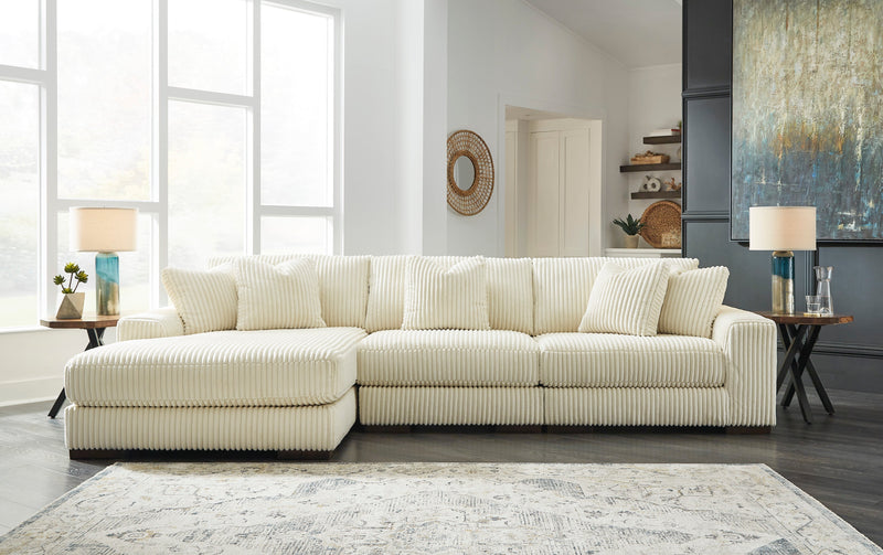 Lindyn Ivory 3 - Piece LAF Sectional - Gate FurnitureSectional