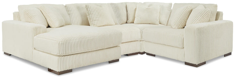 Lindyn Ivory 4-Piece Sectional with Chaise - 21104S17