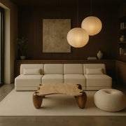 Liona Marble And Acacia Wood Coffee Table in Beige - 775Beige-CT