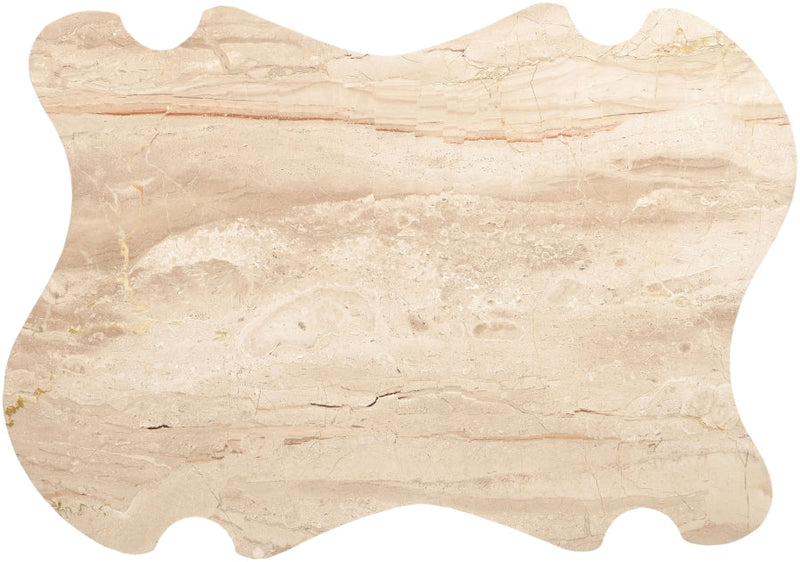 Liona Marble And Acacia Wood Coffee Table in Beige - 775Beige-CT