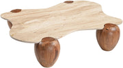 Liona Marble And Acacia Wood Coffee Table in Beige - 775Beige-CT