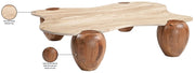 Liona Marble And Acacia Wood Coffee Table in Beige - 775Beige-CT