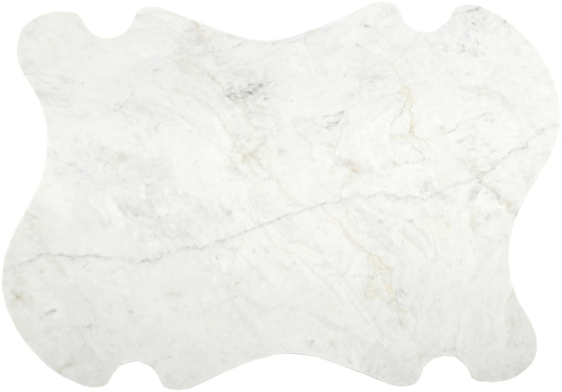 Liona Marble And Acacia Wood Coffee Table in White - 775White-CT