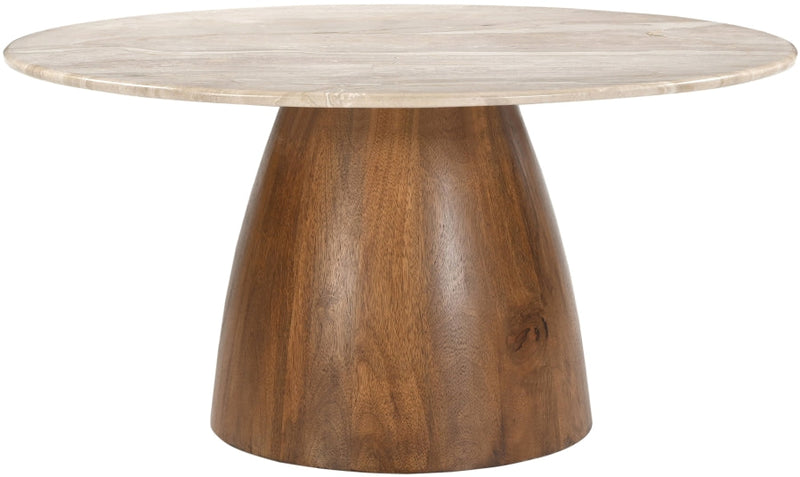 Liona Marble And Mango Wood Coffee Table in Beige - 774Beige-CT