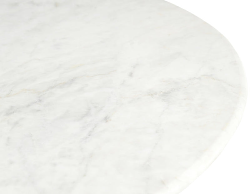 Liona Marble And Mango Wood Coffee Table in White - 774White-CT