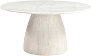 Liona Marble And Mango Wood Coffee Table in White - 774White-CT