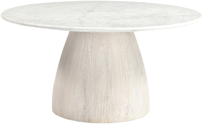 Liona Marble And Mango Wood Coffee Table in White - 774White-CT
