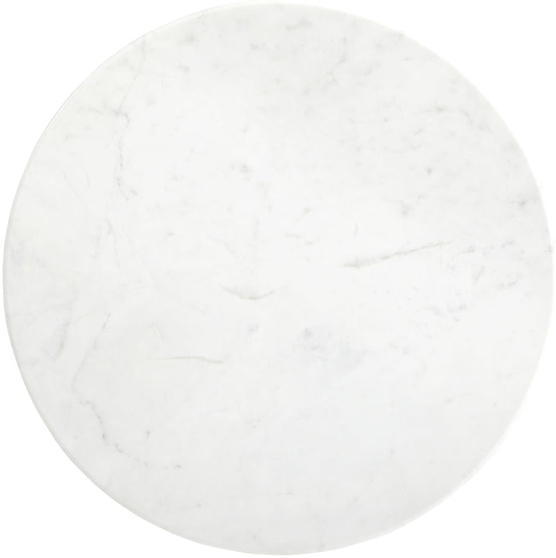 Liona Marble And Mango Wood End / Side Table in White - 774White-ET