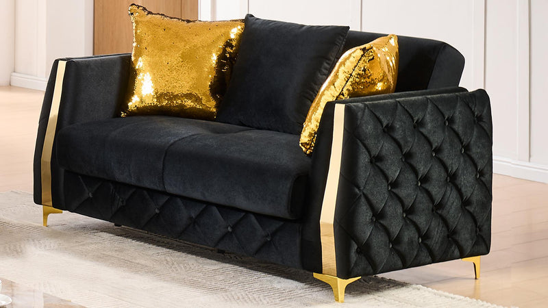 Lippa Loveseat Black - Lippa Loveseat Black
