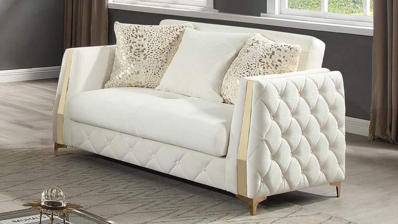 Lippa Loveseat Off White - Lippa Loveseat Off White