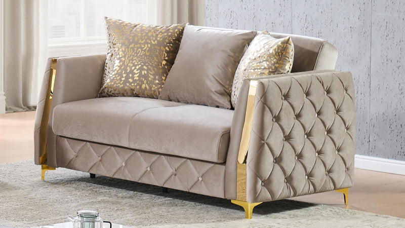 Lippa Loveseat Taupe - Lippa Loveseat Taupe