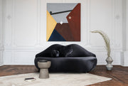 Lips Black Velvet Loveseat - LIPSBLACK-L