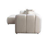 Lis Ivory Boucle LAF 115" Sectional - LISIV-LSEC